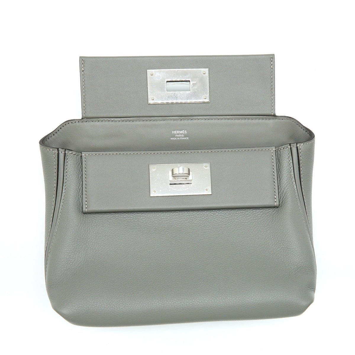 HERMES MINI 24/24 2424 - 21 EVERCOLOR / SWIFT GRIS MEYER SHW