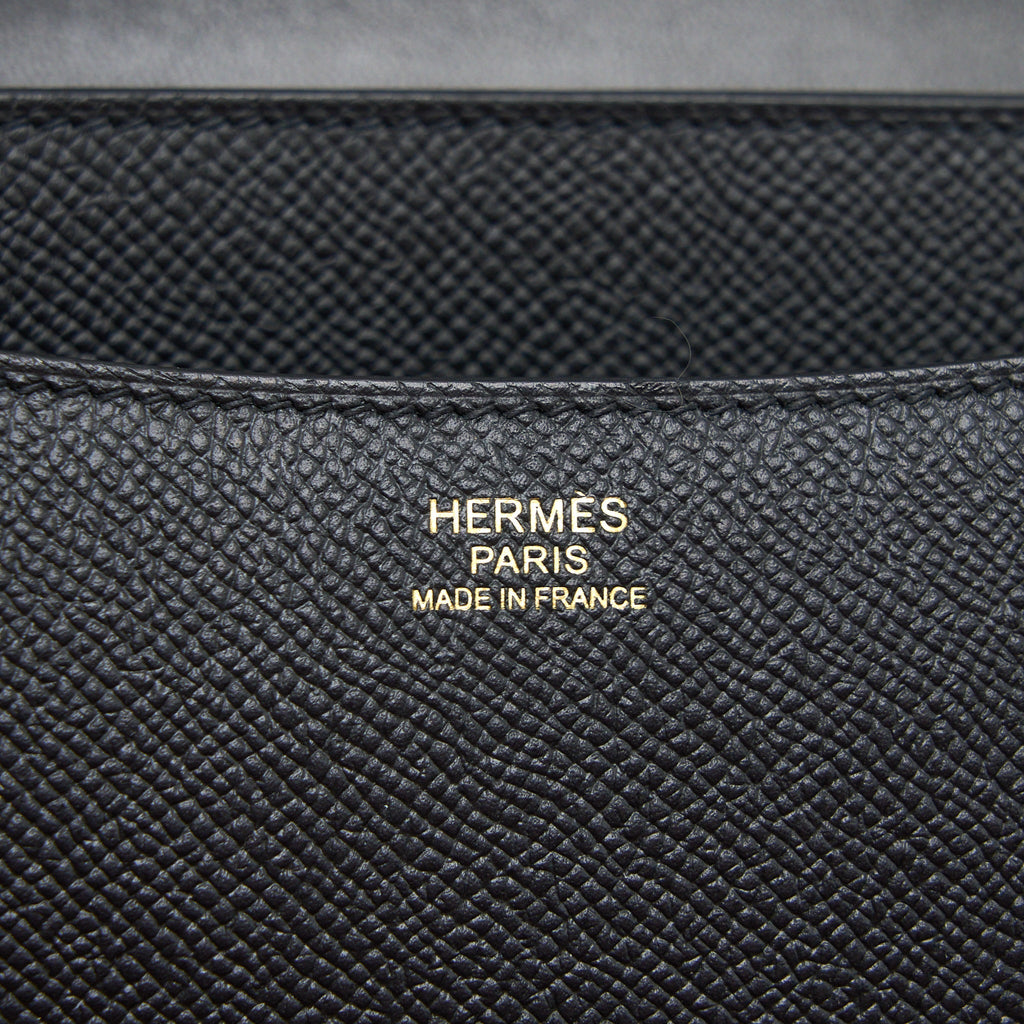 Hermes Constance 24 Epsom Black RGHW