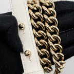 CHANEL MEDIUM LE BOY CAVIAR WHITE LGHW