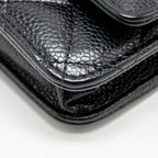 CHANEL CLASSIC WALLET ON CHAIN CAVIAR BLACK GHW