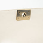 CHANEL MEDIUM LE BOY CAVIAR WHITE LGHW