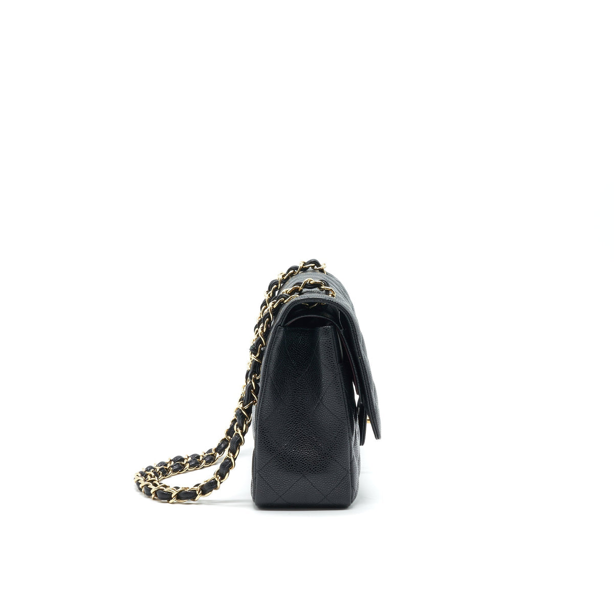 CHANEL JUMBO CLASSIC DOUBLE FLAP IN CAVIAR BLACK GHW