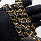 CHANEL SMALL CLASSIC DOUBLE FLAP BAG LAMBSKIN BLACK GHW