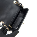 CHANEL MINI SQUARE LAMBSKIN BLACK LGHW SERIAL 29