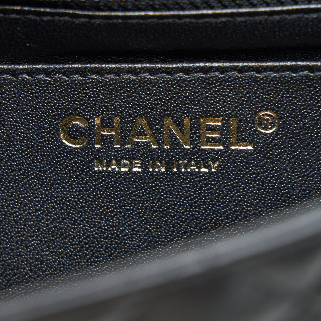 CHANEL MINI SQUARE LAMBSKIN BLACK LGHW SERIAL 29