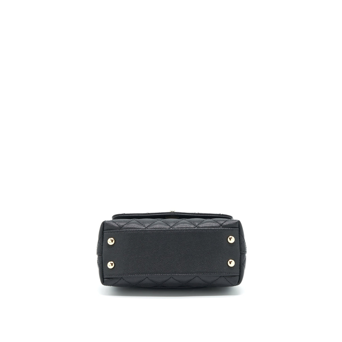 CHANEL MINI COCO HANDLE CAVIAR BLACK LGHW (MICROCHIP)