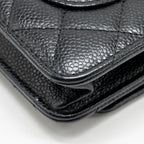 CHANEL CLASSIC WALLET ON CHAIN CAVIAR BLACK GHW