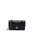 CHANEL MEDIUM CLASSIC DOUBLE FLAP BAG CAVIAR BLACK GHW (MICROCHIP)