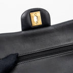 CHANEL SMALL CLASSIC DOUBLE FLAP BAG LAMBSKIN BLACK GHW
