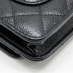CHANEL CLASSIC WALLET ON CHAIN CAVIAR BLACK GHW