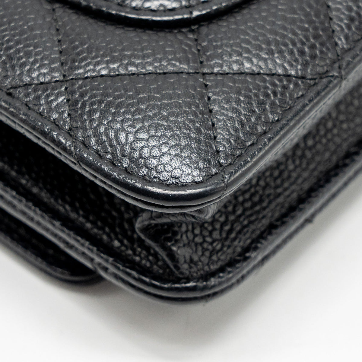 CHANEL CLASSIC WALLET ON CHAIN CAVIAR BLACK GHW