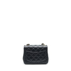 CHANEL MINI SQUARE FLAP BAG LAMBSKIN BLACK LGHW(MICROCHIP)