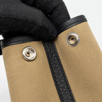 HERMES GARDEN PARTY 30 CANVAS / NEGONDA BEIGE MARIA / VERT YUCCA / BLACK SHW