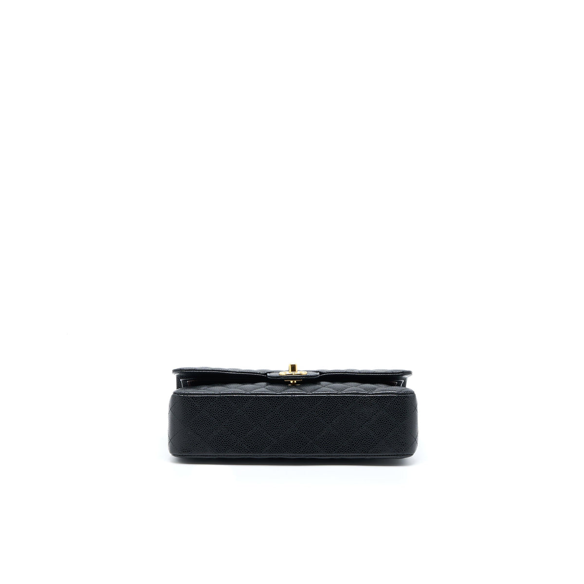 CHANEL MEDIUM CLASSIC DOUBLE FLAP BAG CAVIAR BLACK GHW (MICROCHIP)