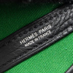 HERMES GARDEN PARTY 30 CANVAS / NEGONDA BEIGE MARIA / VERT YUCCA / BLACK SHW