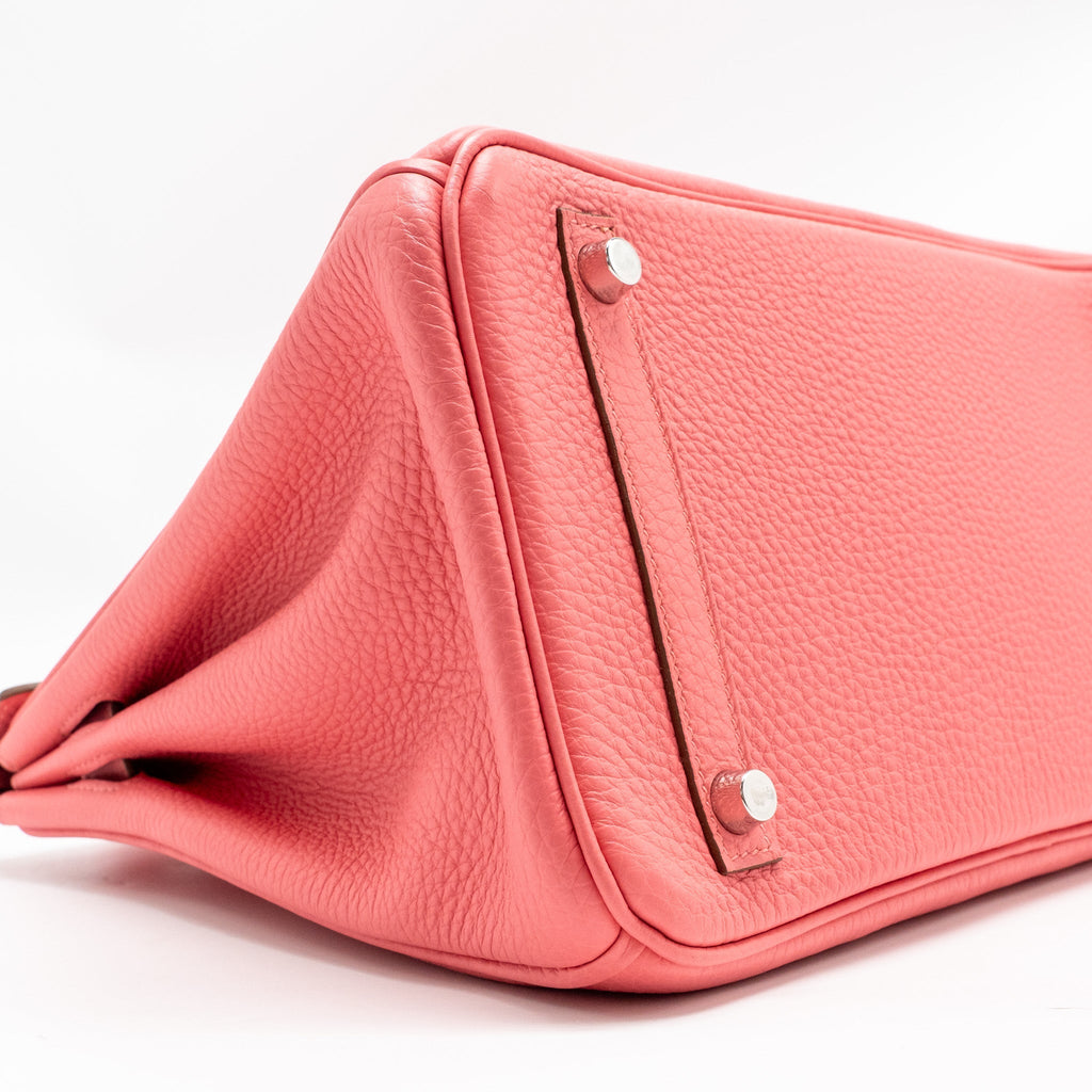 Hermes Birkin 30 Clemence Rose Lipstick SHW
