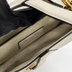 DIOR MINI SADDLE BAG CALFSKIN WHITE BRUSHED GHW
