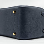 Hermes Mini Lindy Clemence Blue Nuit GHW