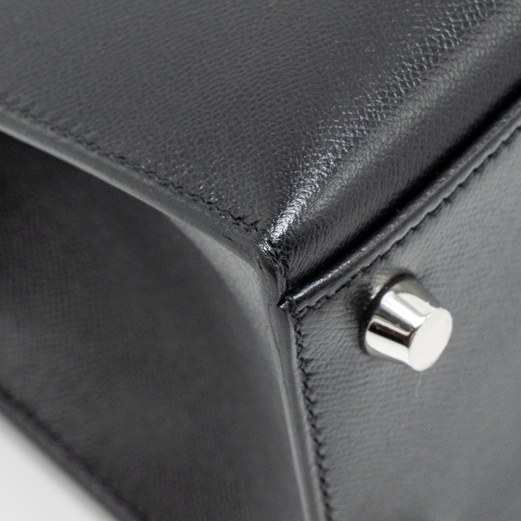 HERMES TOUCH KELLY 25 MADAME / CROCODILE NILOTICUS BLACK SHW