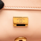 Chanel 24C Detailed CC Strap Handle Flap Bag Lambskin Light Pink GHW (Microchip)