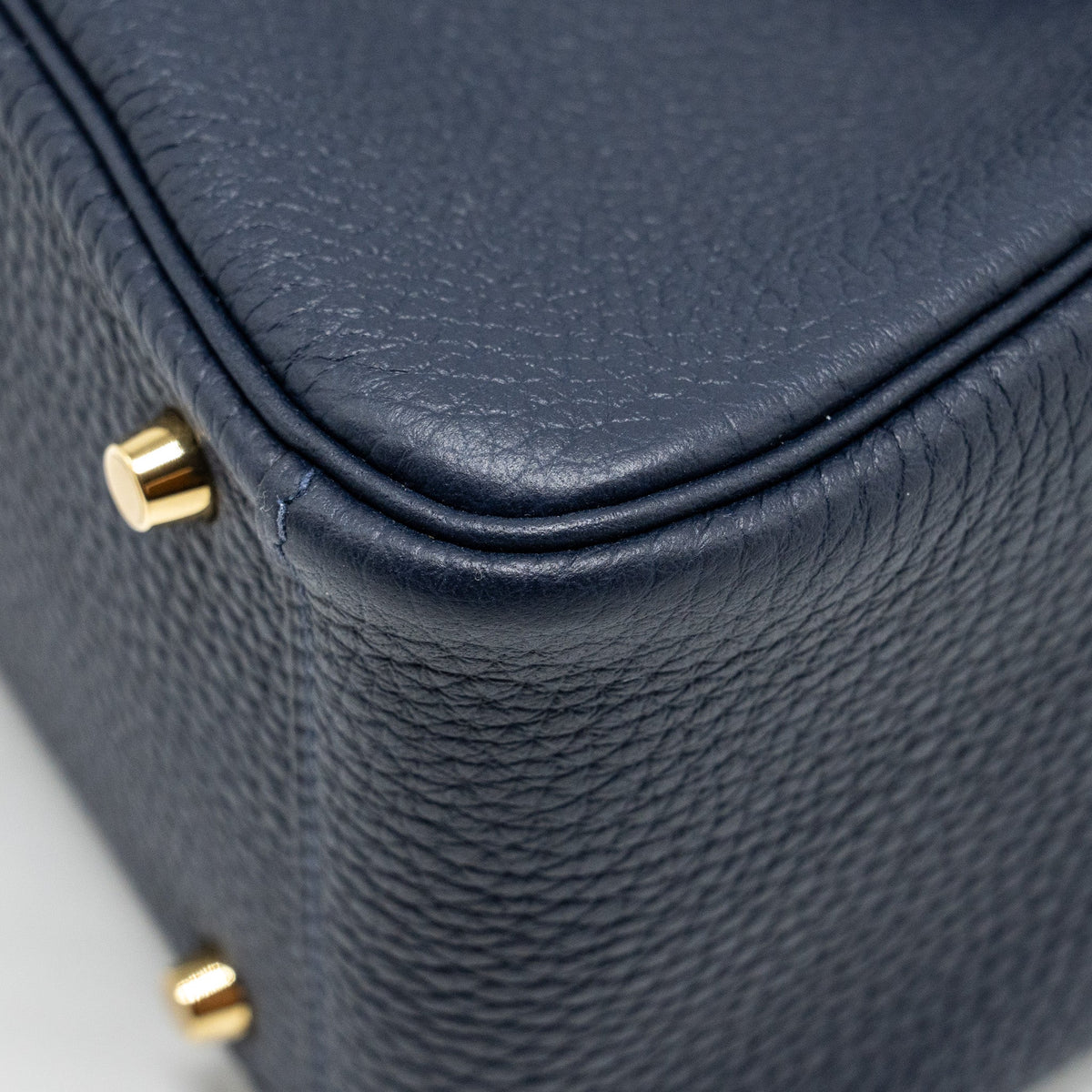 Hermes Mini Lindy Clemence Blue Nuit GHW