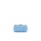 CHANEL PEARL CRUSH MINI SQUARE FLAP BAG DENIM BRUSHED GHW (MICROCHIP)