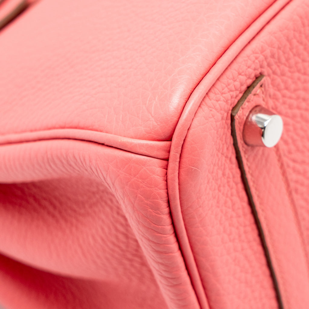 Hermes Birkin 30 Clemence Rose Lipstick SHW
