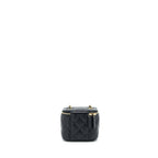 CHANEL PEARL CRUSH MINI VANITY CASE LAMBSKIN BLACK GHW