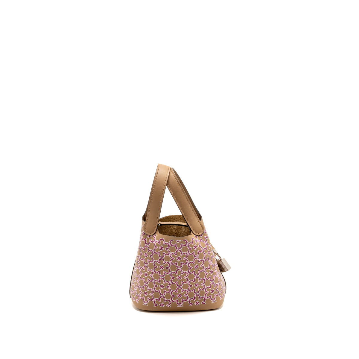 Hermes Lucky Daisy Micro Picotin Swift Chai-Rose-Blanc / Chai SHW