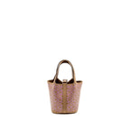 Hermes Lucky Daisy Micro Picotin Swift Chai-Rose-Blanc / Chai SHW