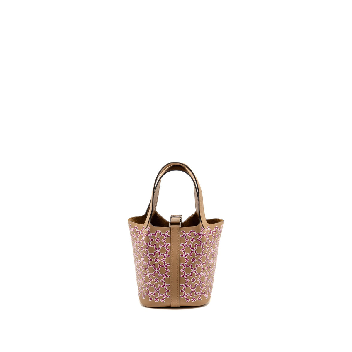 Hermes Lucky Daisy Micro Picotin Swift Chai-Rose-Blanc / Chai SHW