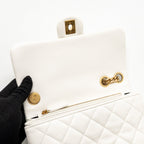 Chanel 23B GOLD PILLAR ADJUSTMENT CHAIN FLAP BAG Lambskin White GHW (Micorchip)