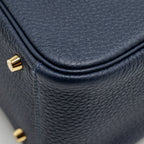 Hermes Mini Lindy Clemence Blue Nuit GHW