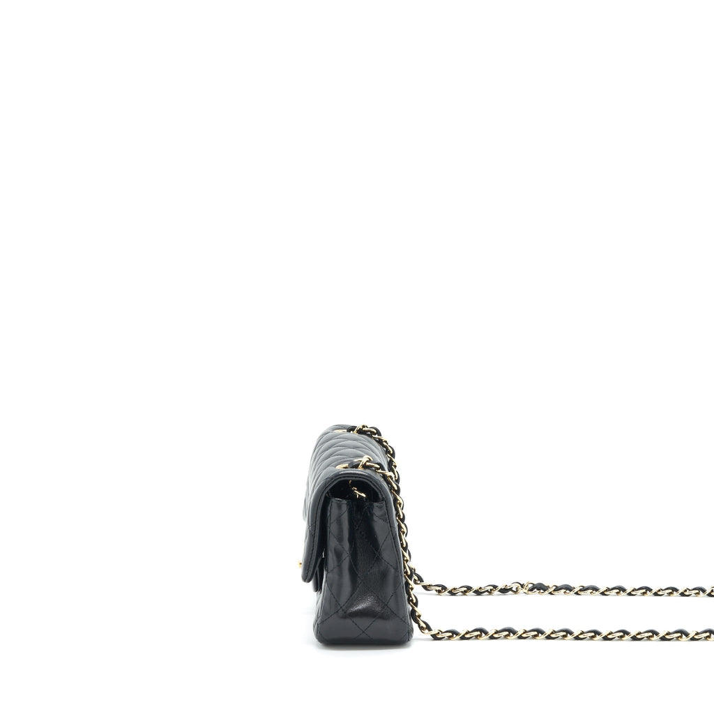 CHANEL MINI RECTANGULAR FLAP BAG LAMBSKIN BLACK GHW