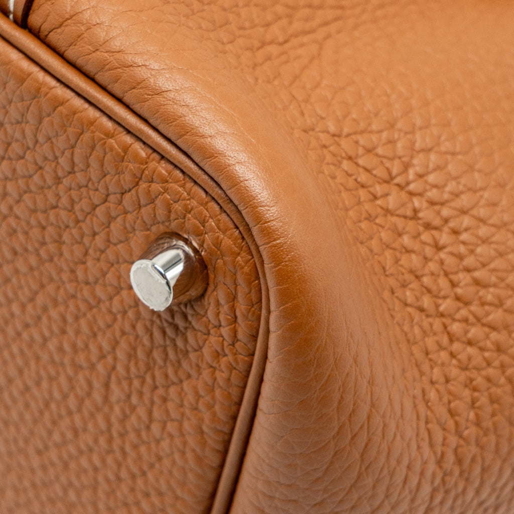 Hermes Picotin 18 Lock Bag Clemence Gold SHW