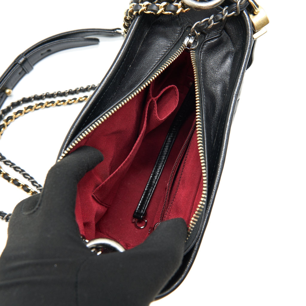 CHANEL GABRIELLE SMALL HOBO BAG BLACK