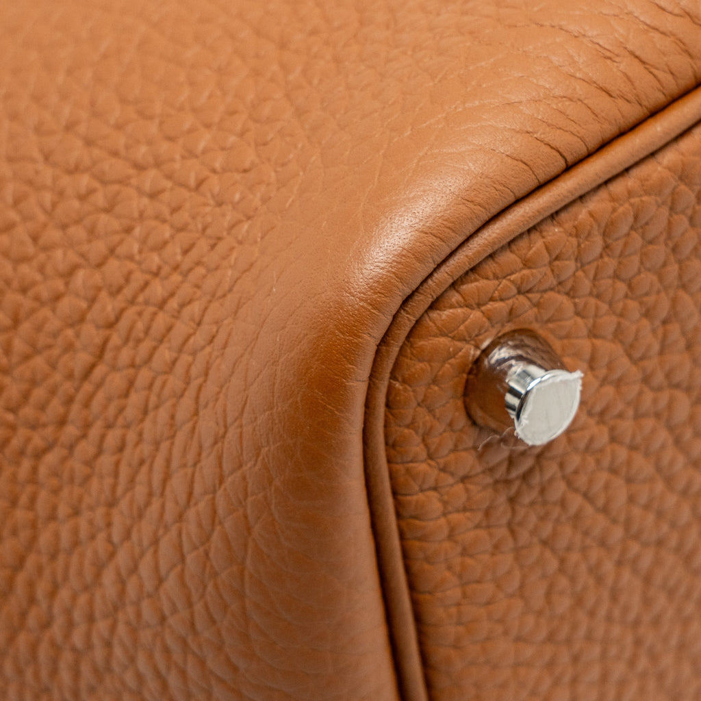 Hermes Picotin 18 Lock Bag Clemence Gold SHW