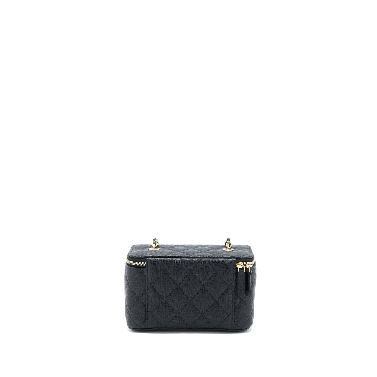 CHANEL 23C LONG VANITY WITH CHAIN CAVIAR BLACK LGHW