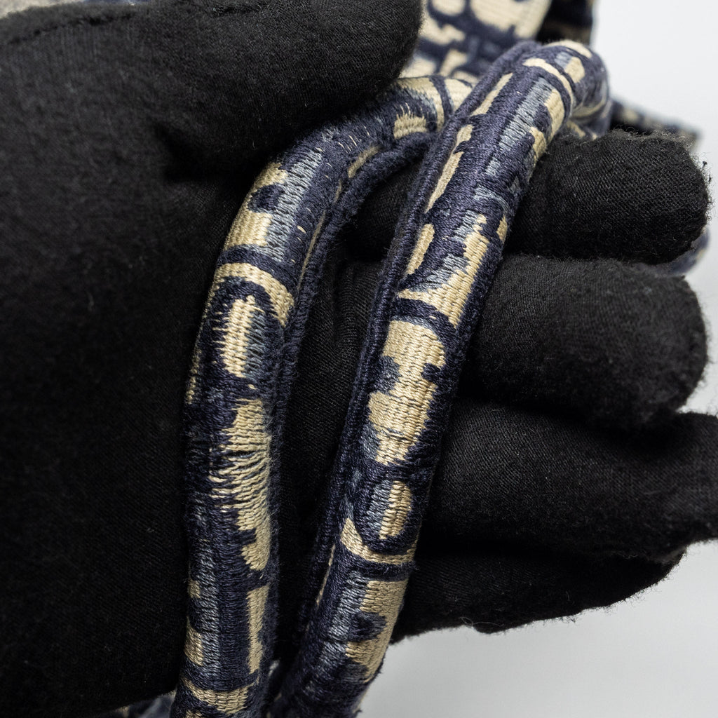 DIOR LARGE BOOK TOTE BLUE OBLIQUE EMBROIDERY