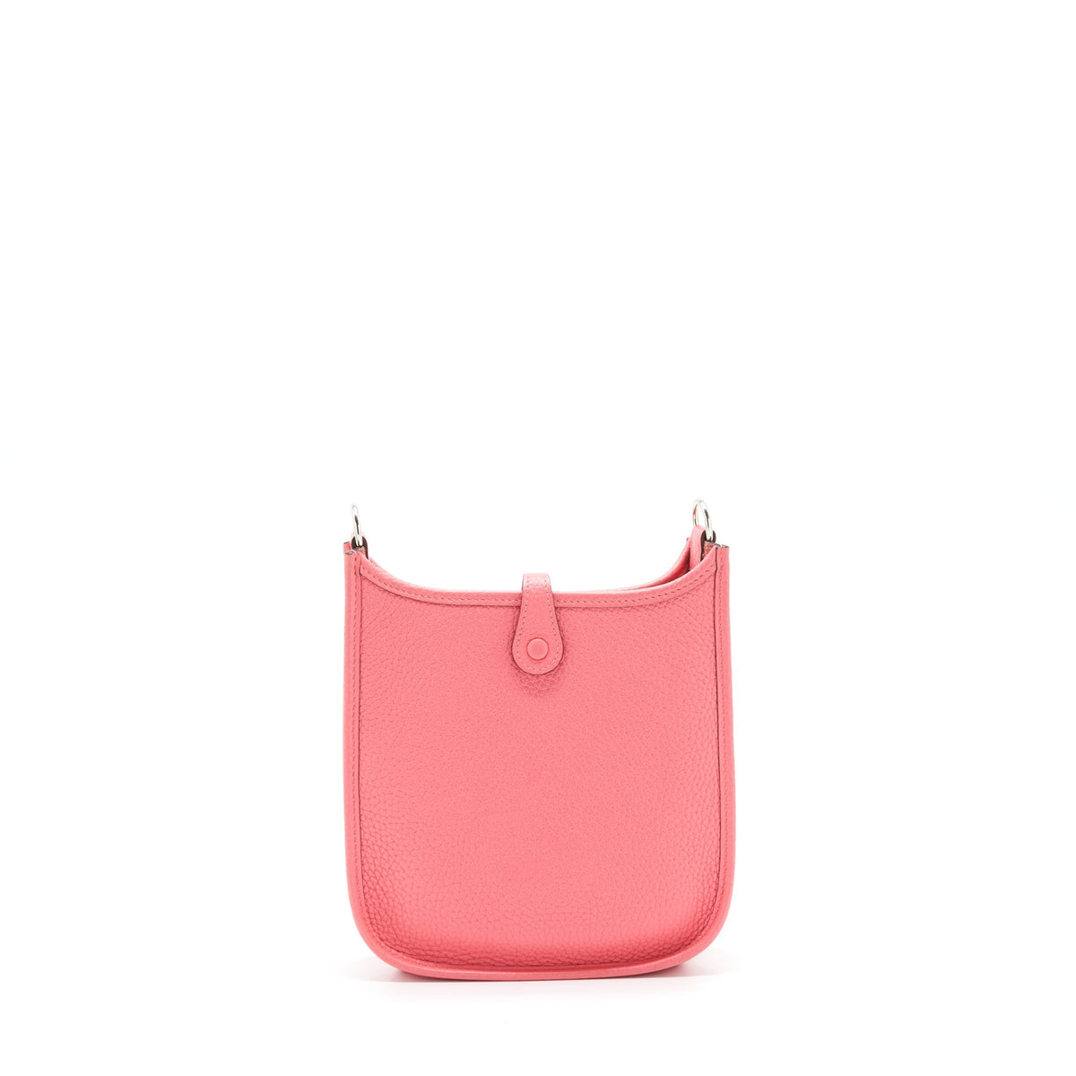 Hermes Mini Evelyne Clemence Rose Azalea / Rouge Pivoine SHW