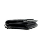 CHANEL CLASSIC WALLET ON CHAIN CAVIAR BLACK SHW (MICROCHIP)