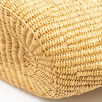 Loewe Anagram Shell Basket Tote Bag Raffia/Leather Brown/beige