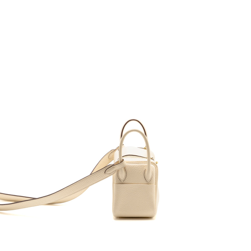 Hermes Mini Lindy Clemence Nata GHW