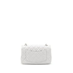 CHANEL MINI RECTANGULAR FLAP BAG LAMBSKIN LIGHT GREY SHW