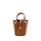 Hermes Picotin 18 Lock bag barenia faubourg fauve GHW
