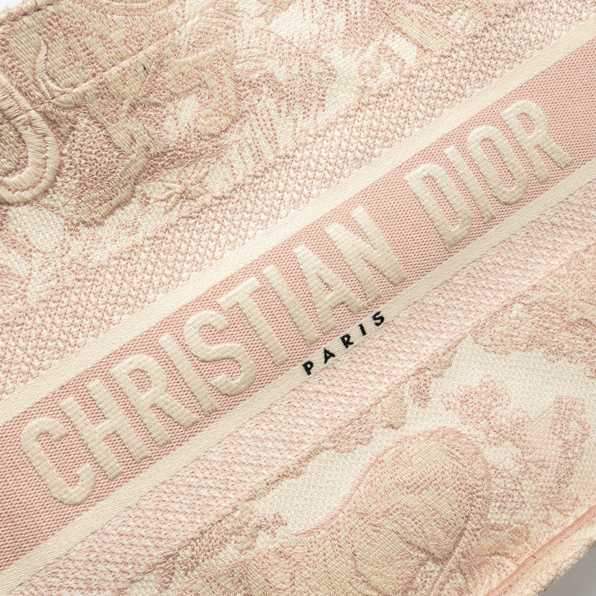 DIOR MEDIUM BOOK TOTE PINK TOILE DE JOUY EMBROIDERY
