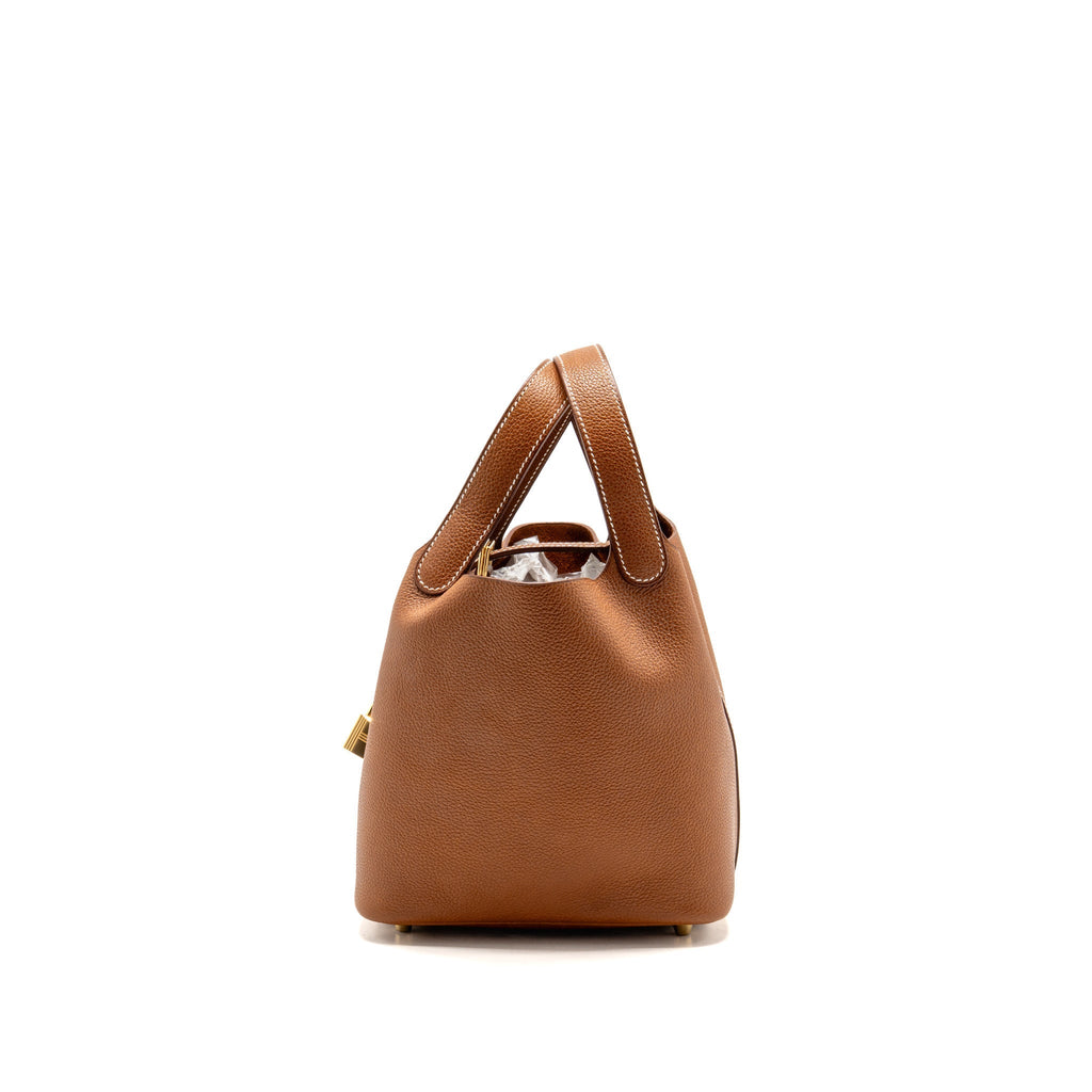 Hermes Picotin 18 Lock bag barenia faubourg fauve GHW