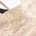 DIOR MEDIUM BOOK TOTE PINK TOILE DE JOUY EMBROIDERY