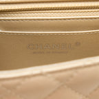 CHANEL 2.55 MINI REISSUE FLAP BAG LAMBSKIN LIGHT BEIGE RUTHENIUM HARDWARE