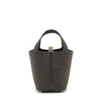 Hermes Picotin 18 Felt Lock Bag Ebene GHW